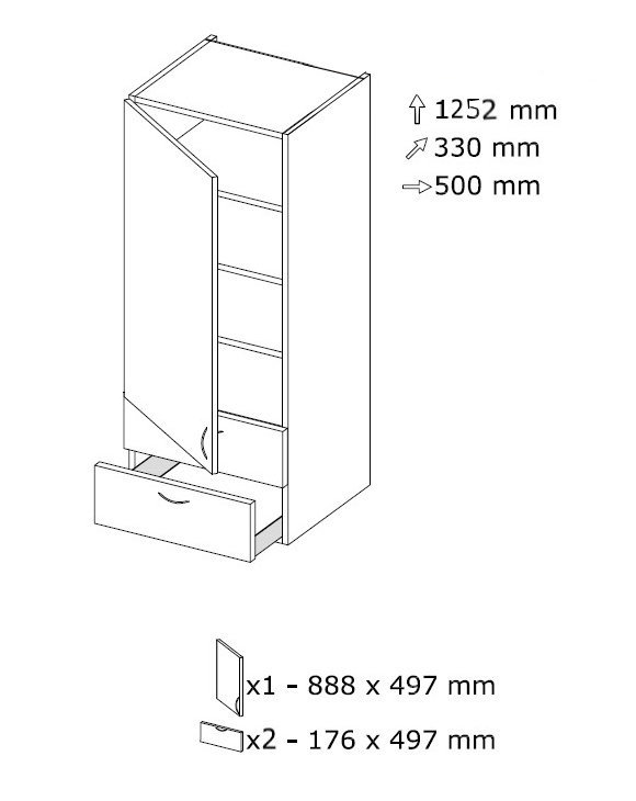 Komero NSP 5 L 500 x K 1252 Komero NSP 5 L 500 x K 1252